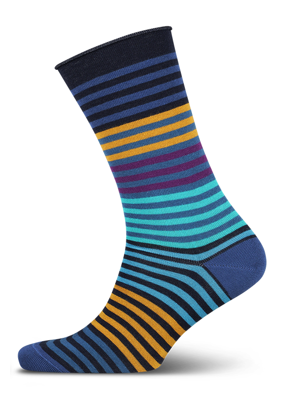 Breite Ringel Socke "Multicolor"